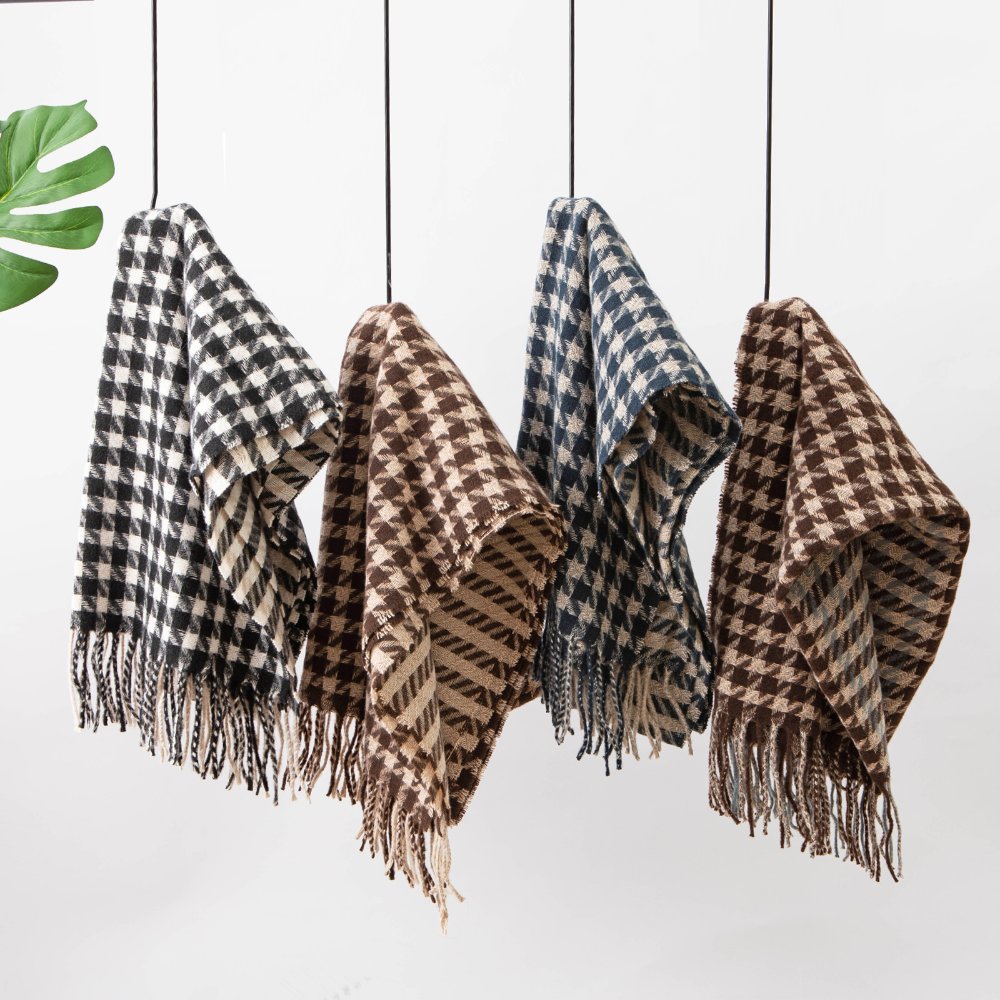 Autumn,Winter Collection Autumn-Winter Brushed Plaid Scarf