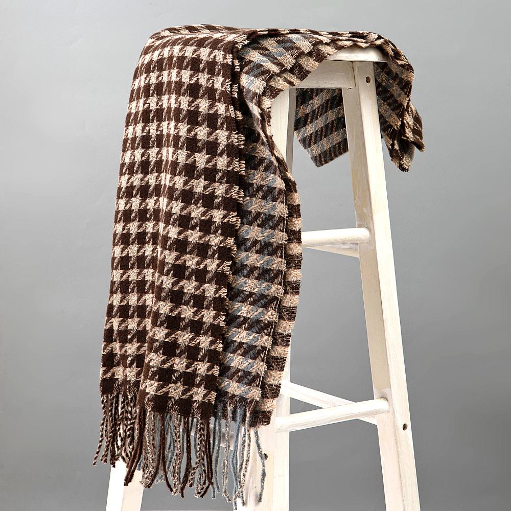 Autumn,Winter Collection Autumn-Winter Brushed Plaid Scarf